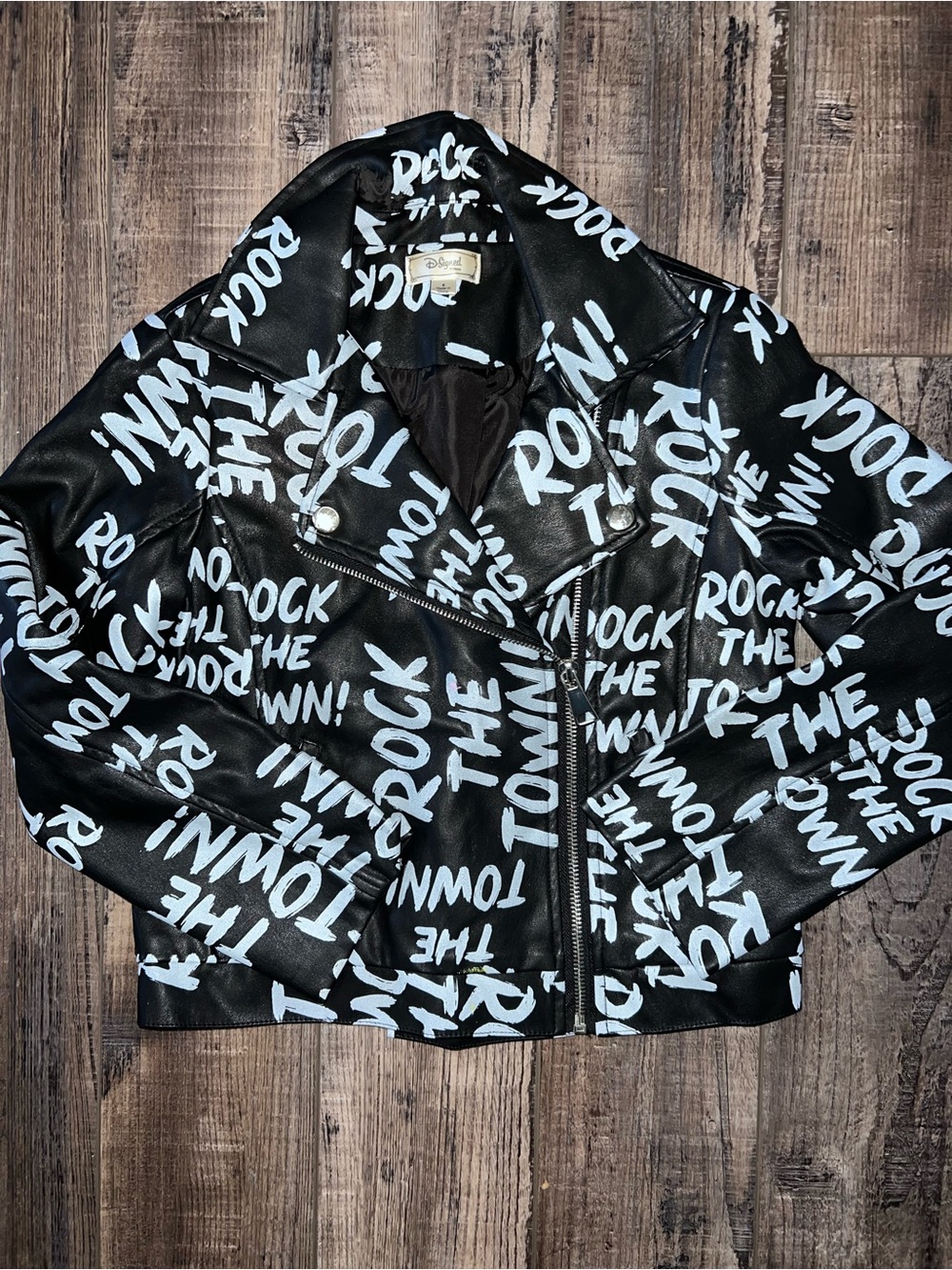 Disney D-Signed Black Rock the Town Leather Jacket